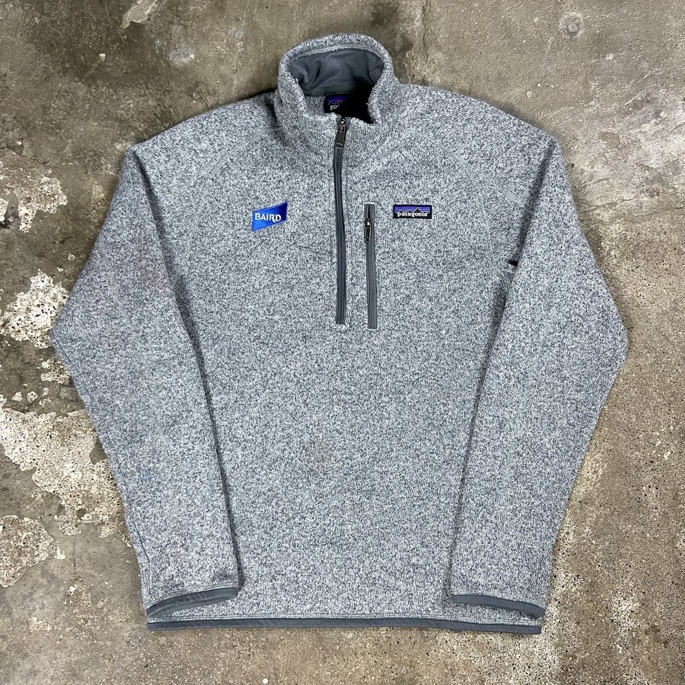 Patagonia Better Sweater 1/4 Zip Size Small Gray Fleece Pullover Hiking Wear